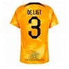 Officiële Voetbalshirt Nederland Matthijs de Ligt 3 Thuis WK 2022 - Heren